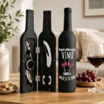 Set cadou accesorii pentru vin Parcă altfel intră vinul când e nașu și cu finu