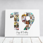 Tablou Personalizat Cadou Colaj Aniversare 19 ani