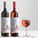 Set Cadou 10 Etichete de vin Personalizate Proaspăt căsătoriți