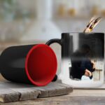 Cană termosensibilă personalizată interior roșu