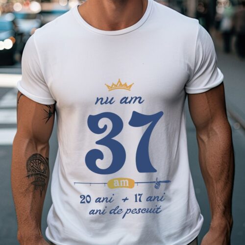 Tricou Nu am 37 am 20 cu 17 de ani de pescuit