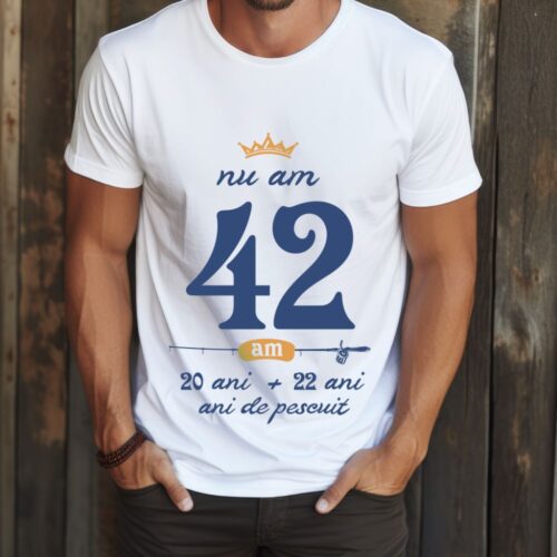 Tricou Nu am 42 am 20 cu 22 de ani de pescuit
