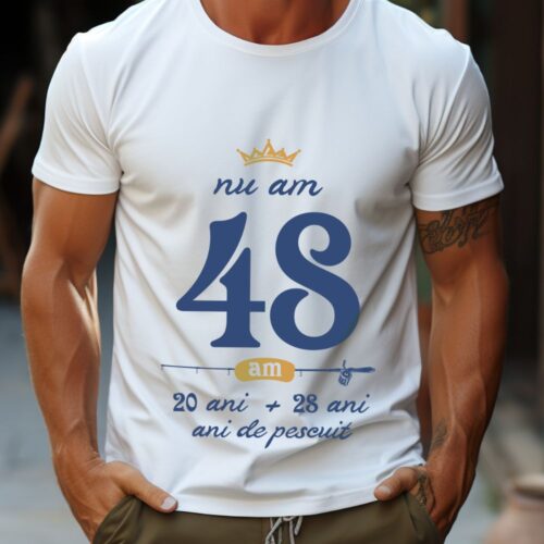 Tricou Nu am 48 am 20 cu 28 de ani de pescuit