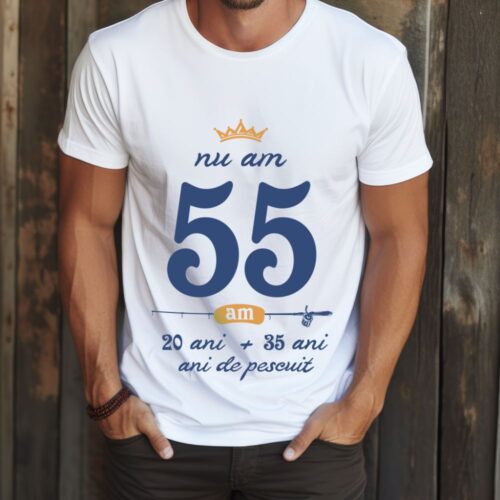 Tricou Nu am 55 am 20 cu 35 de ani de pescuit