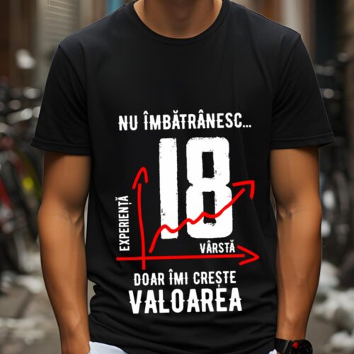 Tricou Nu îmbătrânesc doar îmi crește valoarea 18 ani