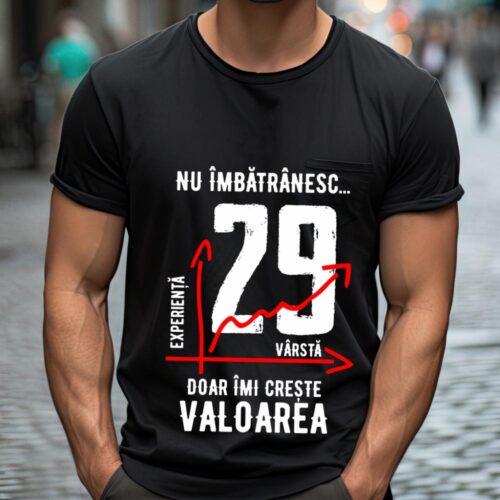 Tricou Nu îmbătrânesc doar îmi crește valoarea 29 ani