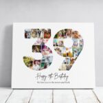 Tablou Personalizat Cadou Colaj Aniversare 39 de ani