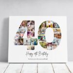 Tablou Personalizat Cadou Colaj Aniversare 40 de ani