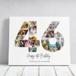 Tablou Personalizat Cadou Colaj Aniversare 46 de ani