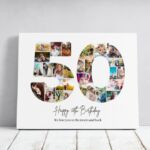 Tablou Personalizat Cadou Colaj Aniversare 50 de ani