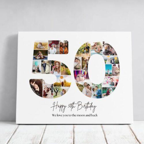 Tablou Personalizat Cadou Aniversare 50 ani