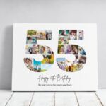 Tablou Personalizat Cadou Colaj Aniversare 55 de ani