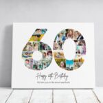 Tablou Personalizat Cadou Colaj Aniversare 60 de ani
