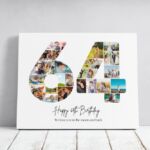 Tablou Personalizat Cadou Colaj Aniversare 64 de ani