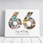 Tablou Personalizat Cadou Colaj Aniversare 66 de ani