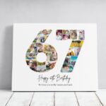 Tablou Personalizat Cadou Colaj Aniversare 67 de ani