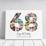 Tablou Personalizat Cadou Colaj Aniversare 68 de ani