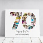 Tablou Personalizat Cadou Colaj Aniversare 70 de ani