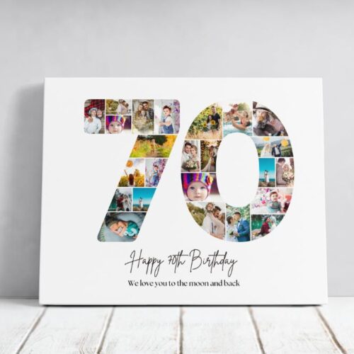 Tablou Personalizat Cadou Aniversare 70 ani
