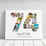 Tablou Personalizat Cadou Colaj Aniversare 74 de ani