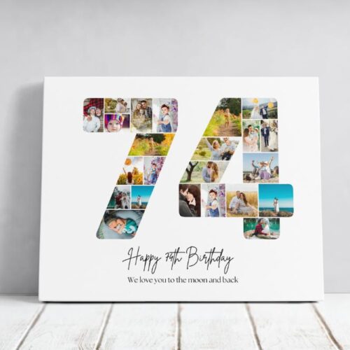 Tablou Personalizat Cadou Aniversare 74 ani