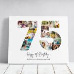 Tablou Personalizat Cadou Colaj Aniversare 75 de ani