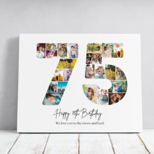 Tablou Personalizat Cadou Aniversare 75 ani