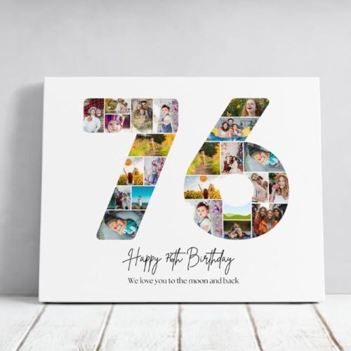 Tablou Personalizat Cadou Aniversare 76 ani