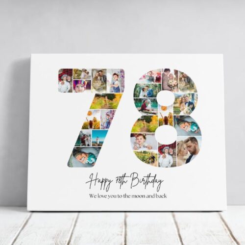 Tablou Personalizat Cadou Aniversare 78 ani