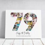 Tablou Personalizat Cadou Colaj Aniversare 79 de ani