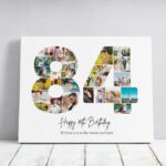 Tablou Personalizat Cadou Colaj Aniversare 84 de ani