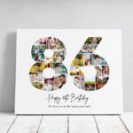 Tablou Personalizat Cadou Colaj Aniversare 86 de ani