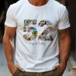 Tricou Personalizat Colaj Aniversare 52 ani