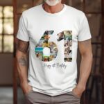 Tricou Personalizat Colaj Aniversare 61 ani