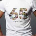 Tricou Personalizat Colaj Aniversare 65 ani