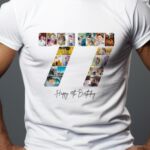Tricou Personalizat Colaj Aniversare 77 ani