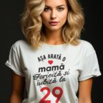 Tricou personalizat Așa arată o mamă fericită și iubită la 29 de ani