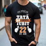 Tricou Personalizat Așa arată un TATĂ fericit și iubit la 22 de ani
