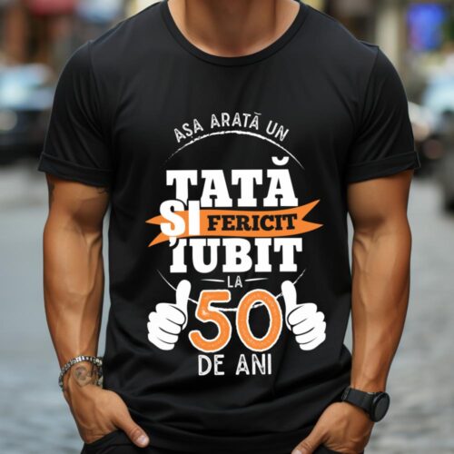 Tricou Așa Arata Un Tată fericit și iubit la 50 de ani
