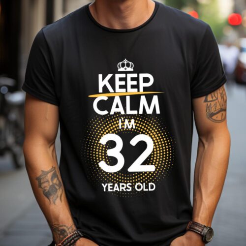 Tricou Keep Calm I’m 32 Years Old