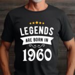 Tricou Personalizat Legends are born in 1960