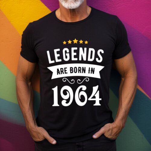 Tricou Personalizat Legends are born in 1964 MODEL2