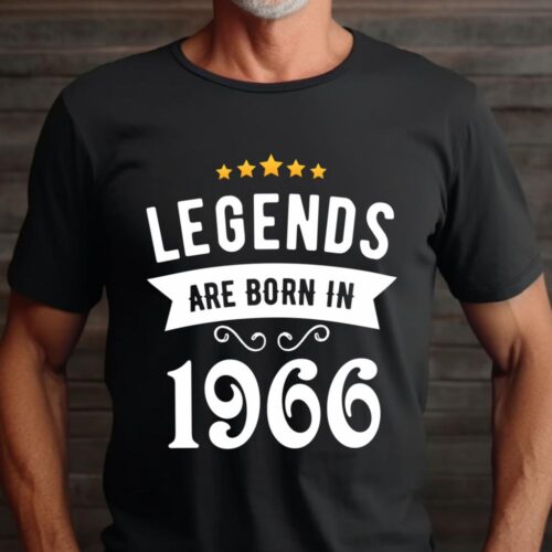 Tricou Personalizat Legends are born in 1966 MODEL2