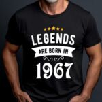 Tricou Personalizat Legends are born in 1967