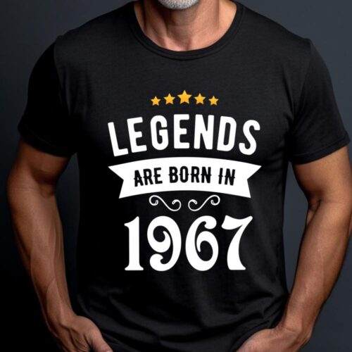 Tricou Personalizat Legends are born in 1967 MODEL2