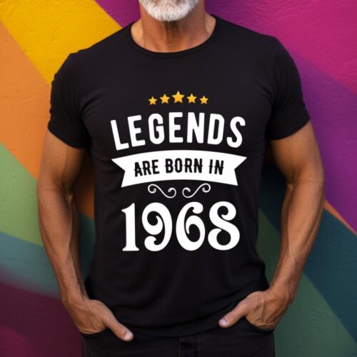 Tricou Personalizat Legends are born in 1968 MODEL2