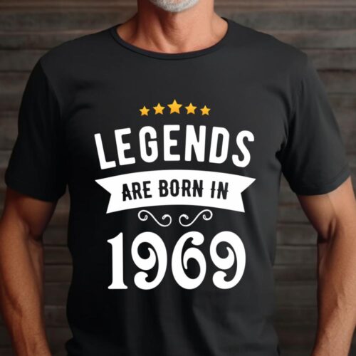 Tricou Personalizat Legends are born in 1969 MODEL2