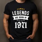 Tricou Personalizat Legends are born in 1971