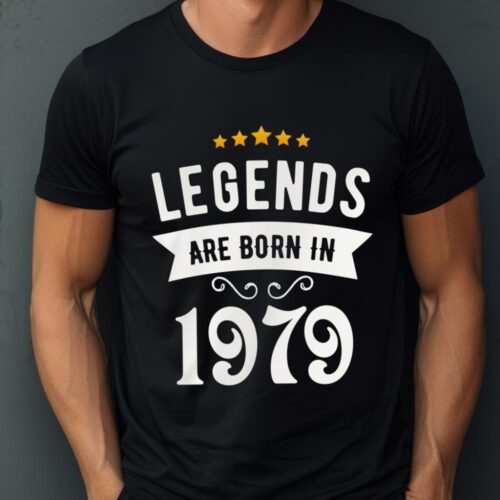 Tricou Personalizat Legends are born in 1979 MODEL2