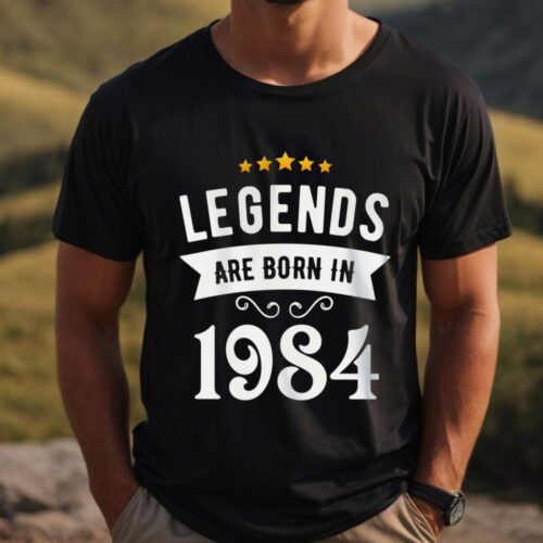 Tricou Personalizat Legends are born in 1984 MODEL2